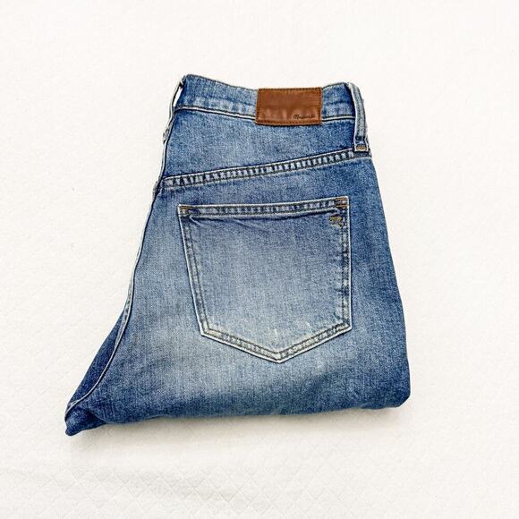 Madewell The High-Rise Slim Boyjean Ripped Knee Size 27T - Picture 1 of 9